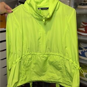 Zara Neon Wind Breaker Jacket - Built in Wearable Bag!!